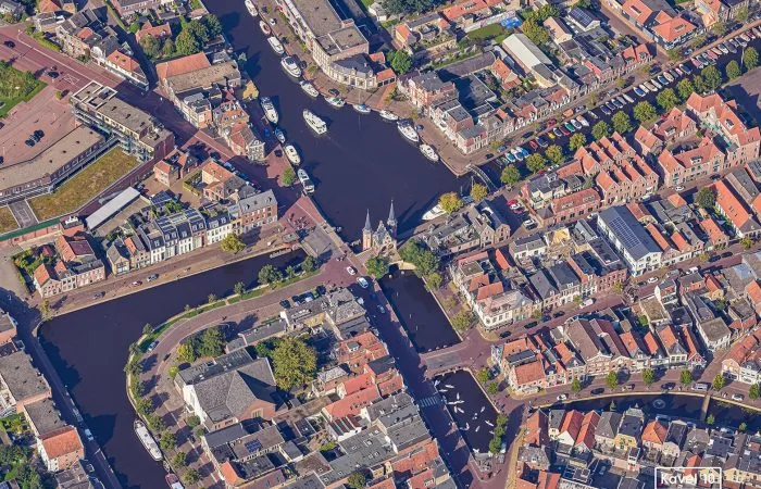 Fotorealistisch 3D mesh model van Sneek — gebouwtexturen op basis van oblieke luchtfoto's voor stedenbouwkundige visualisatie