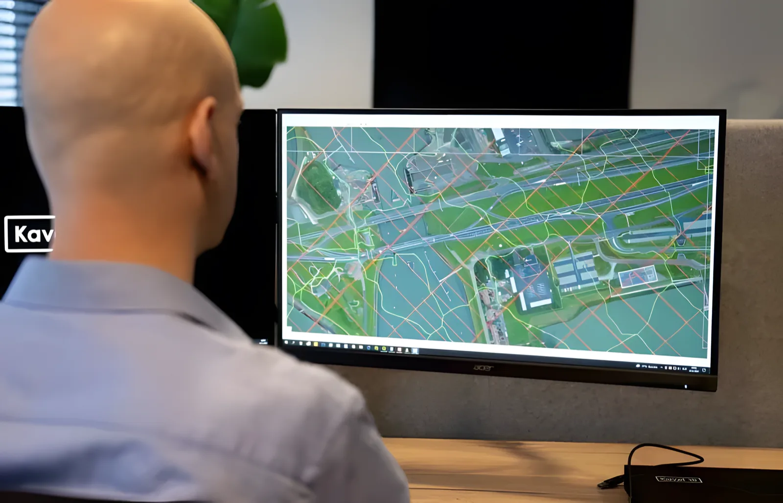 Orthofoto als DTM-onderlegger — luchtfoto gecombineerd met NLCS-conforme CAD-tekening voor vergunningprocedure
