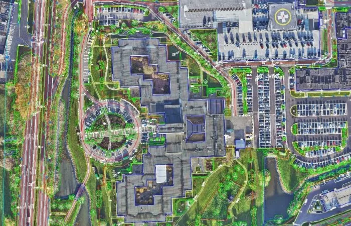 MCL Leeuwarden — orthofoto met AutoCAD-overlay in Vision 10