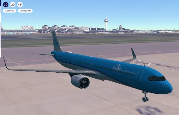Schiphol platform detail — AutoCAD markeringen in Vision 10 viewer
